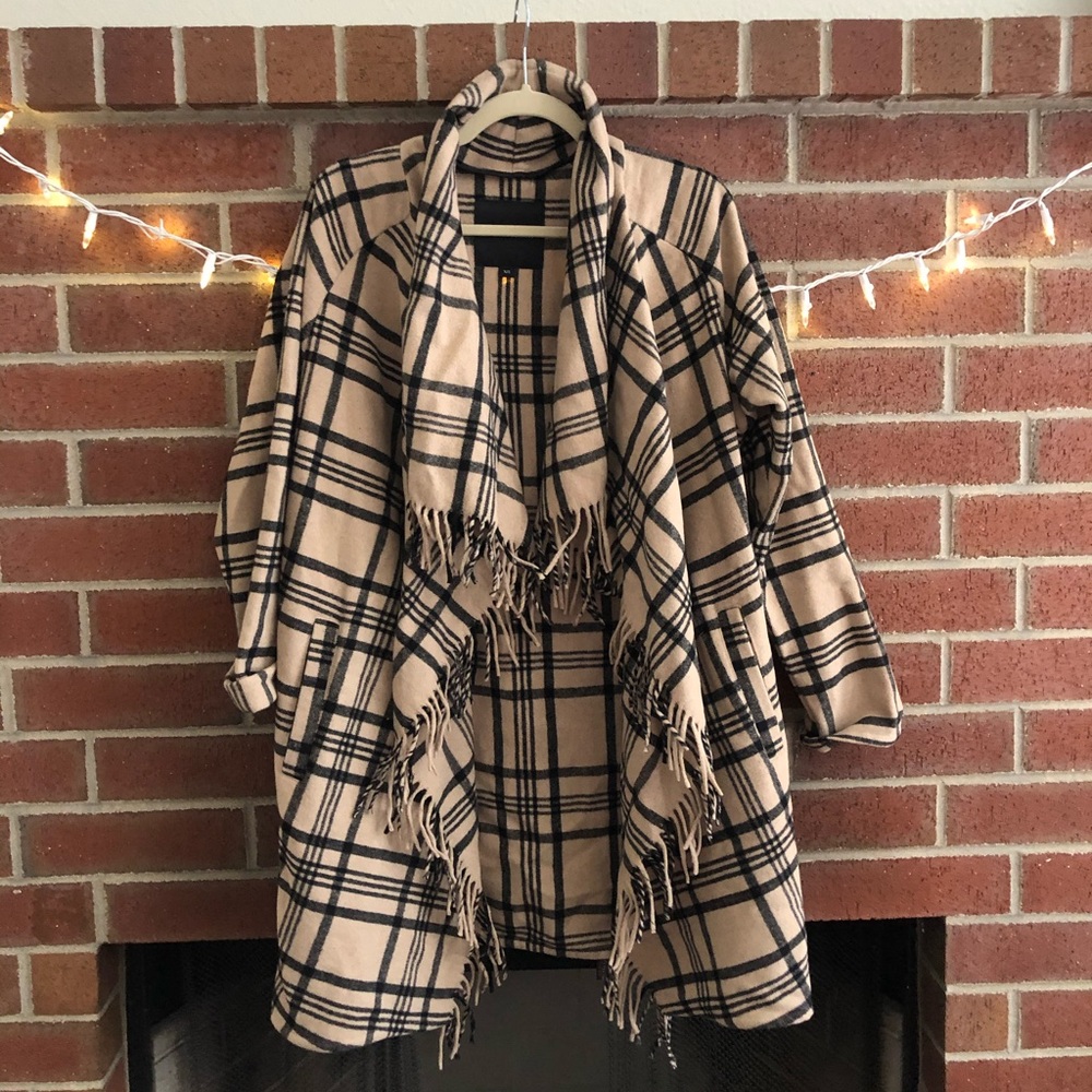 Plaid Blanket Coat